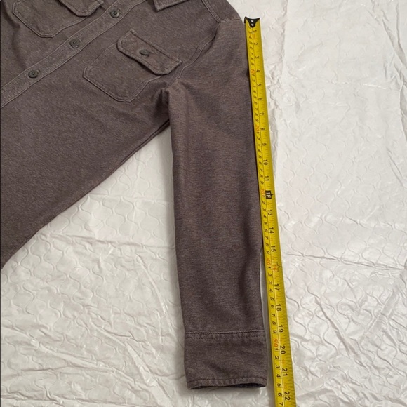 7 for all Mankind gray stretch button down shirt - Picture 6 of 8